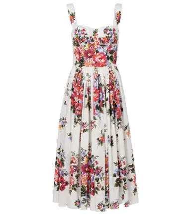 Dolce & Gabbana Floral cotton bustier dress | Thumbnail 1 Dolce & Gabbana Floral cotton bustier dress | Thumbnail 1