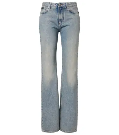 Dolce & Gabbana Leather-trimmed straight jeans | Thumbnail 1 Dolce & Gabbana Leather-trimmed straight jeans | Thumbnail 1