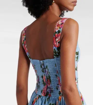 Dolce & Gabbana Floral cotton bustier dress | Thumbnail 5