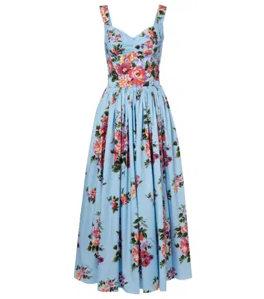 Dolce & Gabbana Floral cotton bustier dress | Thumbnail 1