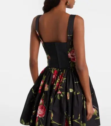 Dolce & Gabbana Floral cotton-blend bustier top | Thumbnail 3