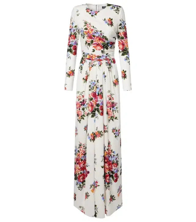 Dolce & Gabbana Floral silk-blend charmeuse gown