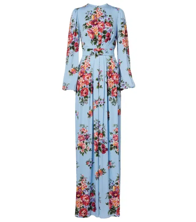 Dolce & Gabbana Floral silk-blend charmeuse gown