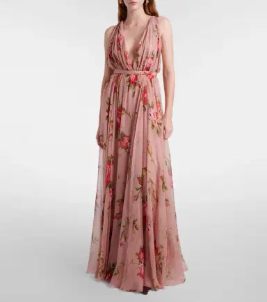 Dolce & Gabbana Floral silk chiffon gown | Thumbnail 2 Dolce & Gabbana Floral silk chiffon gown | Thumbnail 2