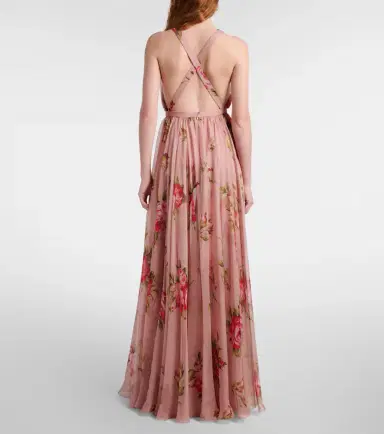 Dolce & Gabbana Floral silk chiffon gown | Thumbnail 4 Dolce & Gabbana Floral silk chiffon gown | Thumbnail 4