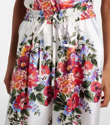 Dolce & Gabbana Floral silk wide-leg pants | Thumbnail 3