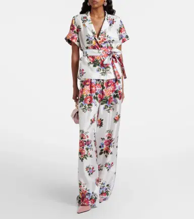 Dolce & Gabbana Floral silk wide-leg pants | Thumbnail 4