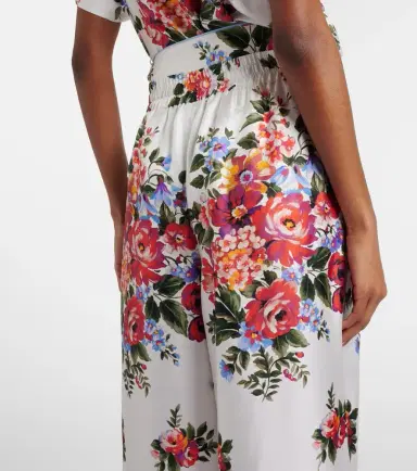 Dolce & Gabbana Floral silk wide-leg pants | Thumbnail 6