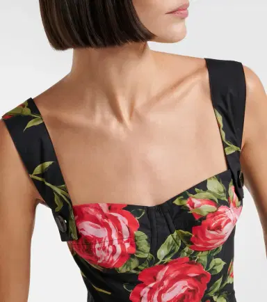 Dolce & Gabbana Floral cotton minidress | Thumbnail 4 Dolce & Gabbana Floral cotton minidress | Thumbnail 4