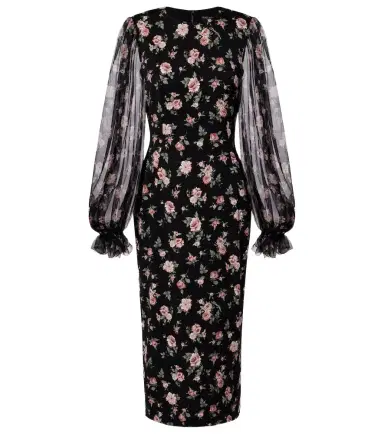 Dolce & Gabbana Floral silk-blend charmeuse midi dress | Thumbnail 1