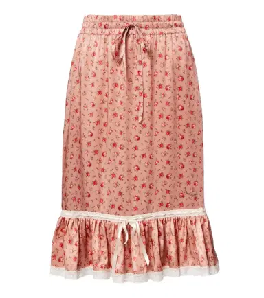 Dolce & Gabbana Floral silk and cotton-blend midi skirt | Thumbnail 1