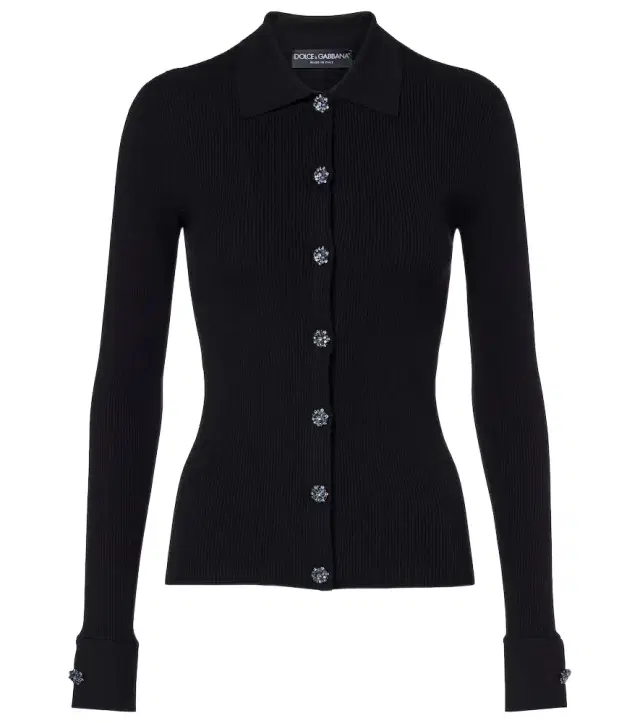 Ribbed-knit cardigan