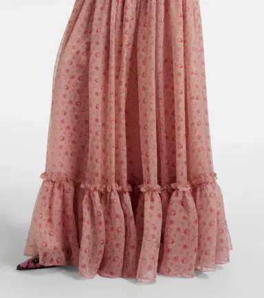 Dolce & Gabbana Floral silk and cotton chiffon gown | Thumbnail 2 Dolce & Gabbana Floral silk and cotton chiffon gown | Thumbnail 2
