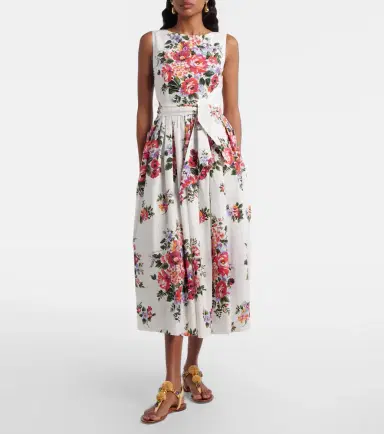 Dolce & Gabbana Floral cotton midi dress | Thumbnail 3 Dolce & Gabbana Floral cotton midi dress | Thumbnail 3