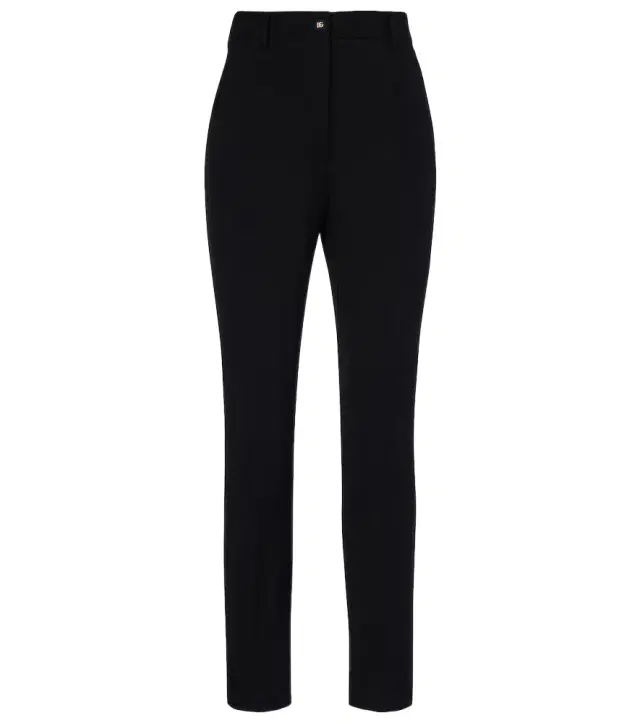 Wool-blend slim pants