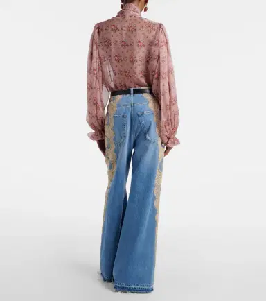 Dolce & Gabbana Lace-trimmed wide-leg jeans | Thumbnail 5 Dolce & Gabbana Lace-trimmed wide-leg jeans | Thumbnail 5