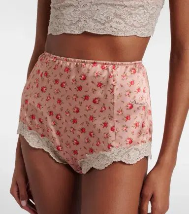 Dolce & Gabbana Floral silk and cotton-blend briefs | Thumbnail 3 Dolce & Gabbana Floral silk and cotton-blend briefs | Thumbnail 3