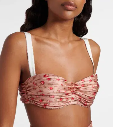 Dolce & Gabbana Floral draped silk satin bra | Thumbnail 4 Dolce & Gabbana Floral draped silk satin bra | Thumbnail 4