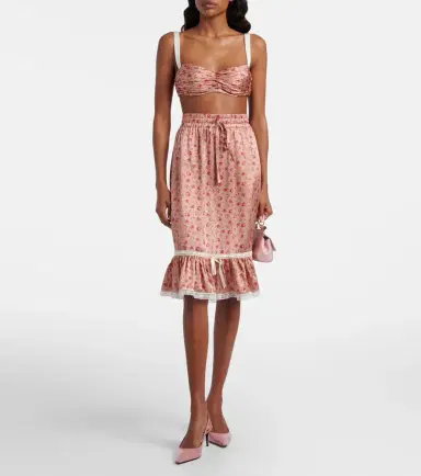 Dolce & Gabbana Floral draped silk satin bra | Thumbnail 5 Dolce & Gabbana Floral draped silk satin bra | Thumbnail 5