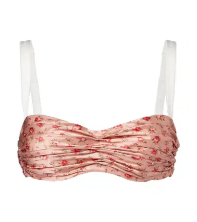 Dolce & Gabbana Floral draped silk satin bra | Thumbnail 1 Dolce & Gabbana Floral draped silk satin bra | Thumbnail 1