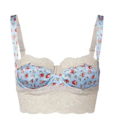 Dolce & Gabbana Floral lace-trimmed silk and cotton bra | Thumbnail 1