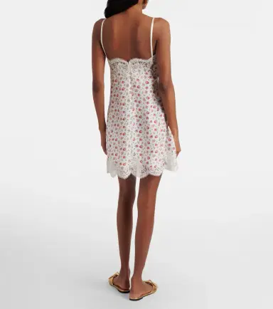 Dolce & Gabbana Floral silk and cotton-blend slip dress | Thumbnail 3