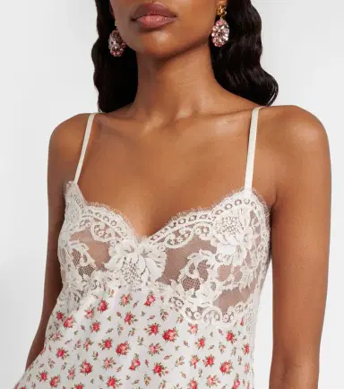Dolce & Gabbana Floral silk and cotton-blend slip dress | Thumbnail 5