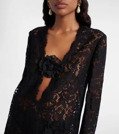 Dolce & Gabbana Floral-appliqué lace minidress | Thumbnail 5 Dolce & Gabbana Floral-appliqué lace minidress | Thumbnail 5