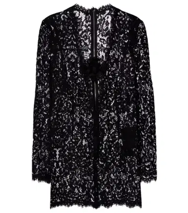 Dolce & Gabbana Floral-appliqué lace minidress | Thumbnail 1 Dolce & Gabbana Floral-appliqué lace minidress | Thumbnail 1
