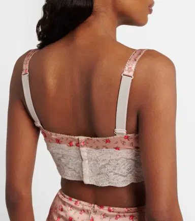 Dolce & Gabbana Floral lace-trimmed silk and cotton bra | Thumbnail 5 Dolce & Gabbana Floral lace-trimmed silk and cotton bra | Thumbnail 5