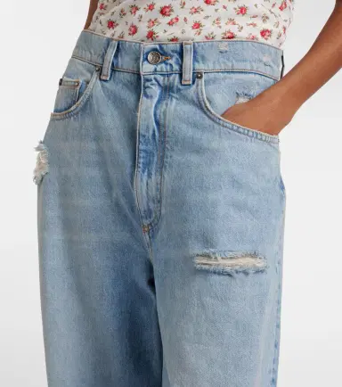 Dolce & Gabbana Distressed wide-leg jeans | Thumbnail 4