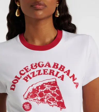 Dolce & Gabbana Printed cotton-blend jersey T-shirt | Thumbnail 2