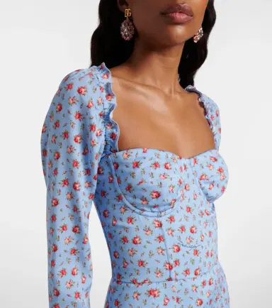 Dolce & Gabbana Floral silk-blend minidress | Thumbnail 4 Dolce & Gabbana Floral silk-blend minidress | Thumbnail 4