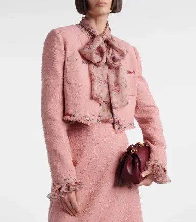 Dolce & Gabbana Floral cropped cotton-blend tweed jacket | Thumbnail 5 Dolce & Gabbana Floral cropped cotton-blend tweed jacket | Thumbnail 5