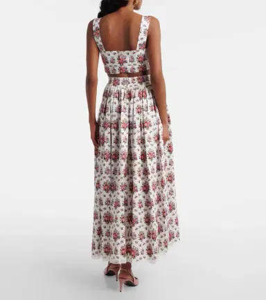 Dolce & Gabbana Floral lace-trimmed cotton maxi skirt | Thumbnail 6 Dolce & Gabbana Floral lace-trimmed cotton maxi skirt | Thumbnail 6