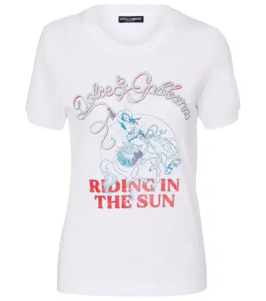 Dolce & Gabbana Printed cotton jersey T-shirt | Thumbnail 1