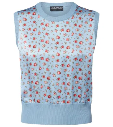 Dolce & Gabbana Floral silk sweater vest | Thumbnail 1 Dolce & Gabbana Floral silk sweater vest | Thumbnail 1