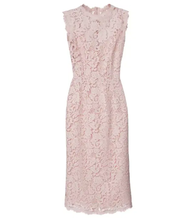 Cotton-blend lace cocktail dress