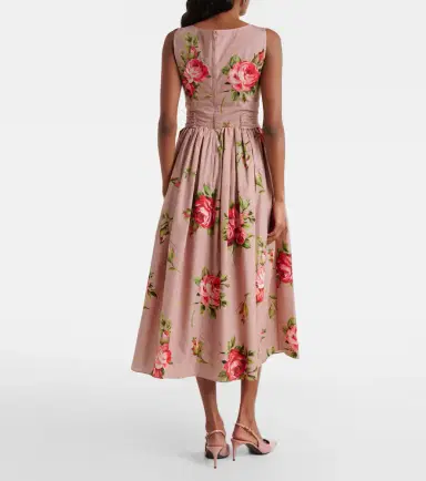 Dolce & Gabbana Floral belted cotton midi dress | Thumbnail 2