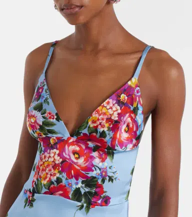 Dolce & Gabbana Floral satin midi dress | Thumbnail 2