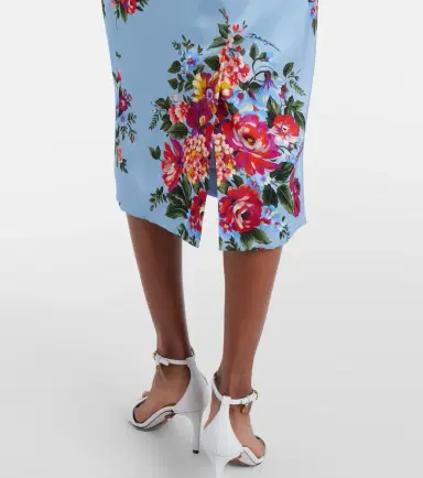 Dolce & Gabbana Floral satin midi dress | Thumbnail 3