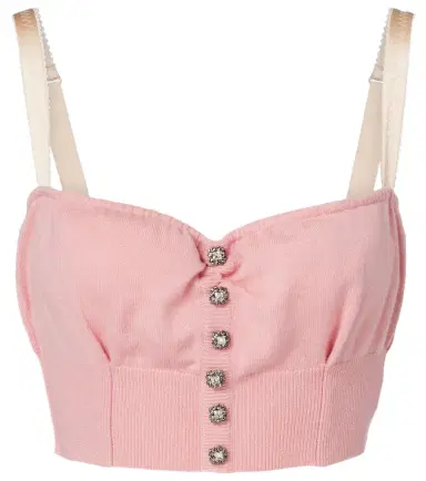 Dolce & Gabbana Embellished cropped silk-blend crop top | Thumbnail 1 Dolce & Gabbana Embellished cropped silk-blend crop top | Thumbnail 1