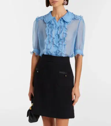 Dolce & Gabbana Ruffled semi-sheer silk blouse | Thumbnail 5 Dolce & Gabbana Ruffled semi-sheer silk blouse | Thumbnail 5