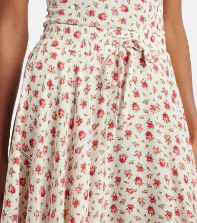 Dolce & Gabbana Floral silk and cotton-blend charmeuse top | Thumbnail 3