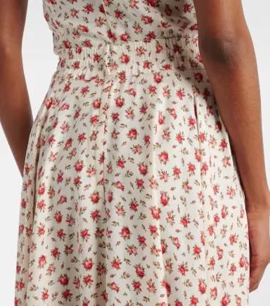 Dolce & Gabbana Floral silk and cotton-blend charmeuse top | Thumbnail 6