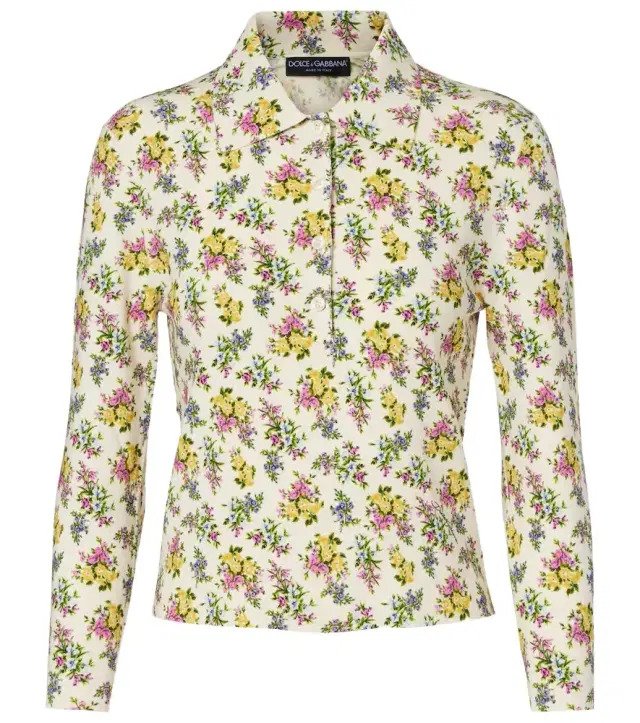 Floral polo shirt