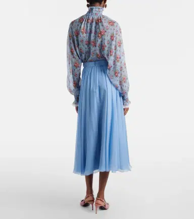 Dolce & Gabbana Silk chiffon midi skirt | Thumbnail 4