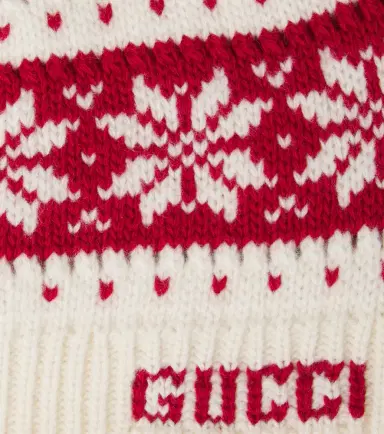 Gucci Kids Logo wool jacquard beanie | Thumbnail 2