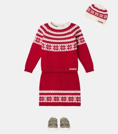Gucci Kids Logo wool jacquard beanie | Thumbnail 4