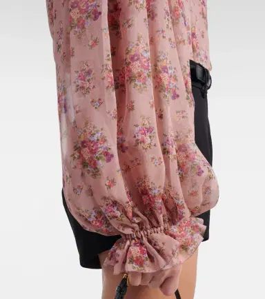 Dolce & Gabbana Floral tie-neck silk blouse | Thumbnail 2 Dolce & Gabbana Floral tie-neck silk blouse | Thumbnail 2